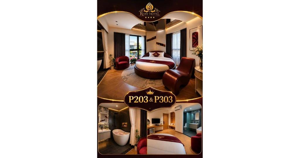 a hotel room with a sign that reads ppps rooms at Rosy Hotel 8 in Yên Lô