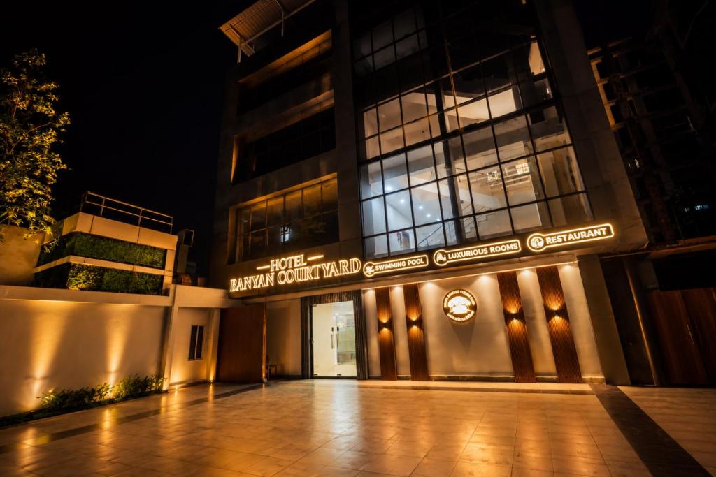 a building with a sign that reads the harry potter museum at Hotel Banyan Courtyard Guwahati in Guwahati