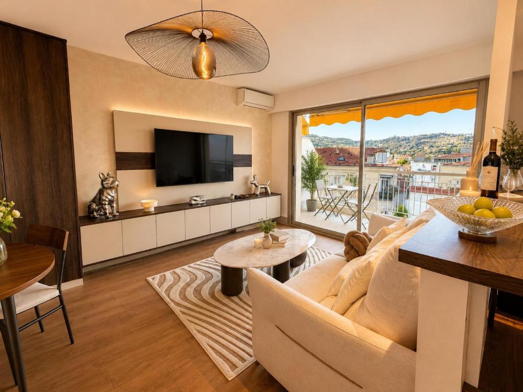 Le Belvédère Californie - Terrasse & Vue Cannes