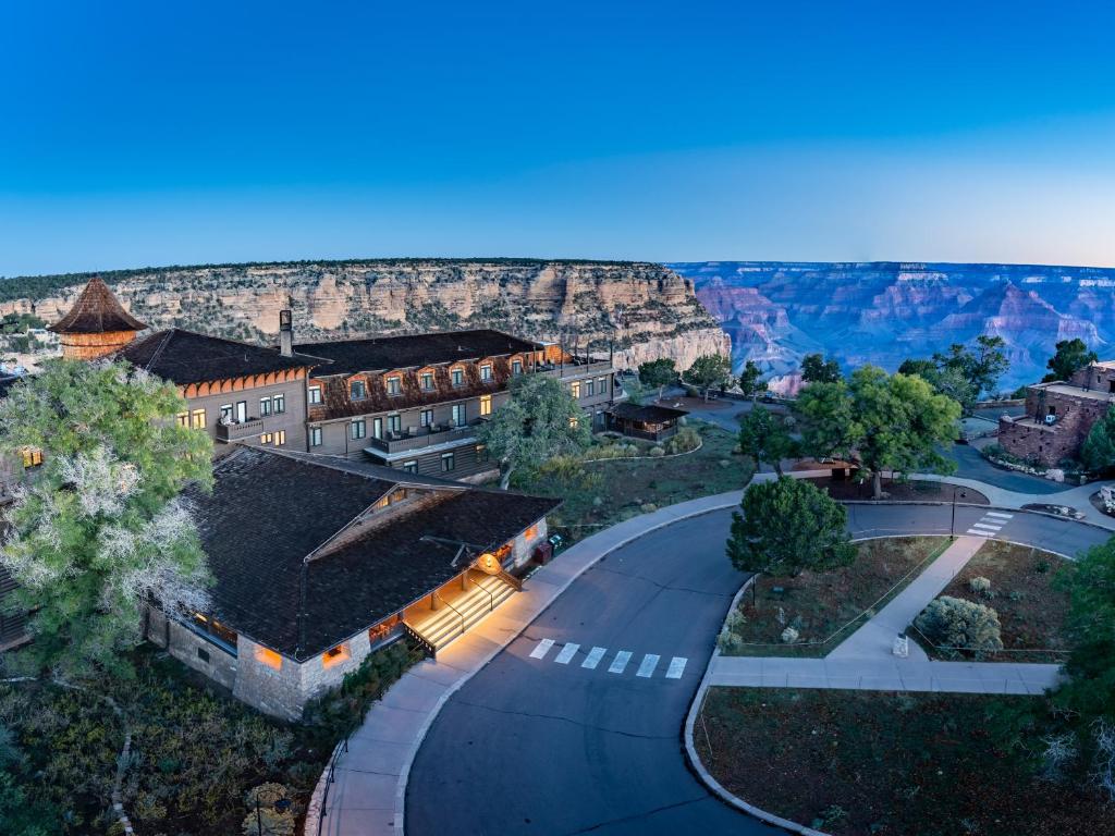 a view of the grand canyon from the sky at El Tovar - Inside the Park in Grand Canyon Village
