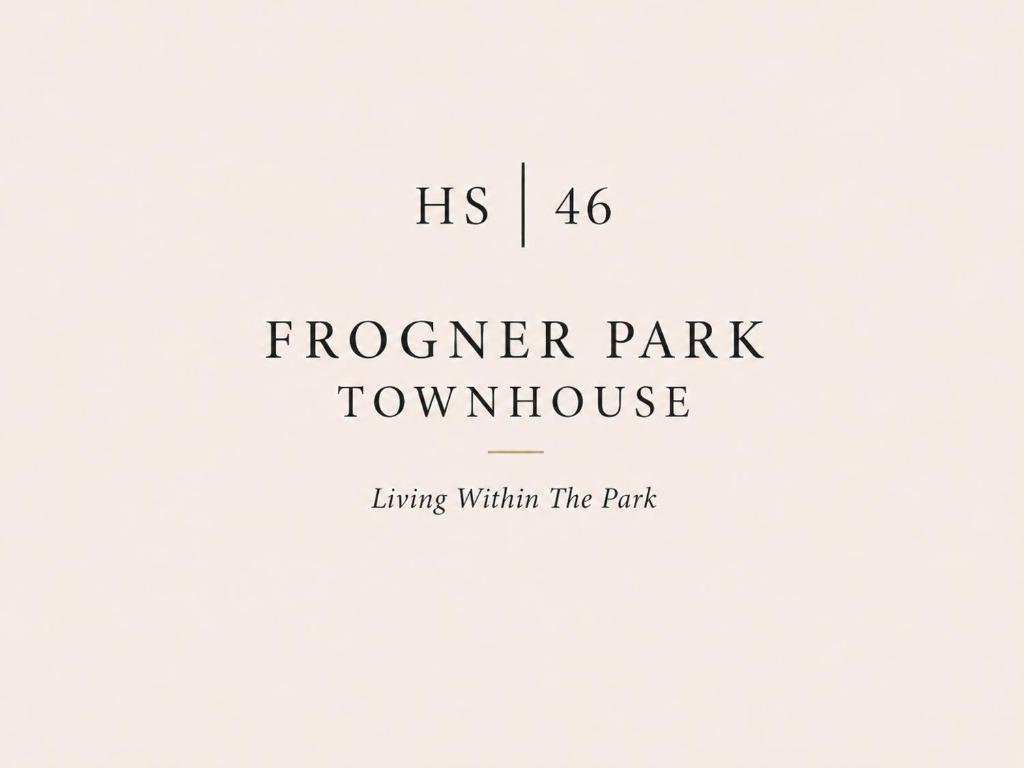 a sign that reads ranger park townhouse living within the park at The Frogner Park Townhouse with 2 garages in Oslo