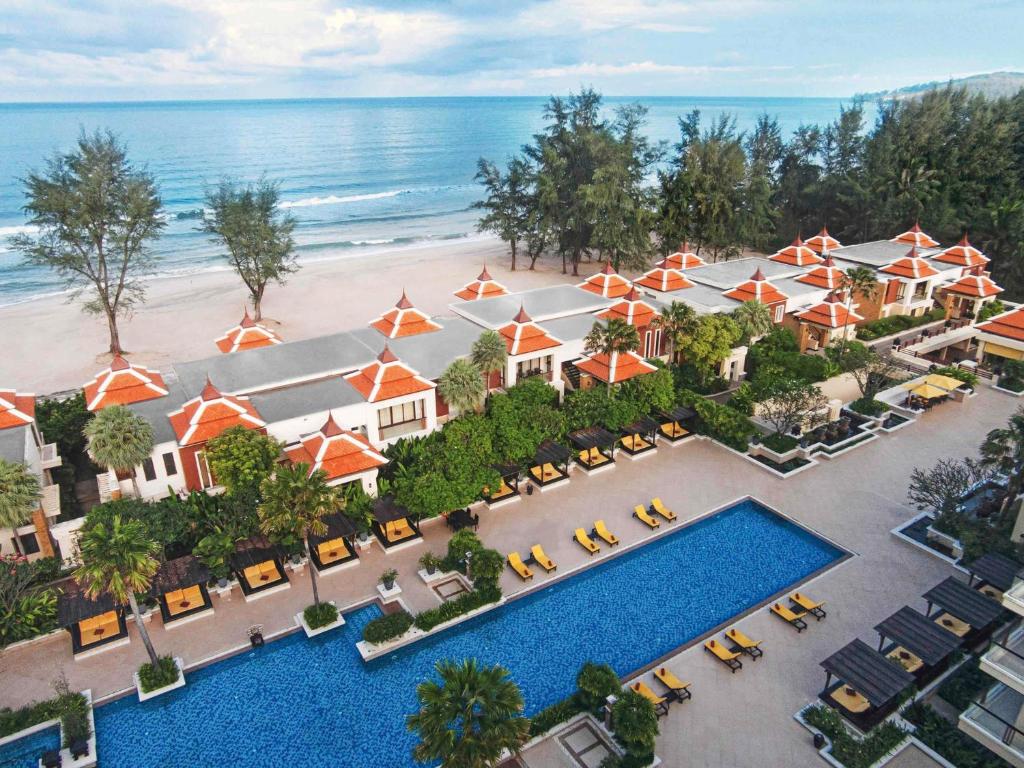 an aerial view of the resort and the beach at Mövenpick Resort Bangtao Beach Phuket in Bang Tao Beach