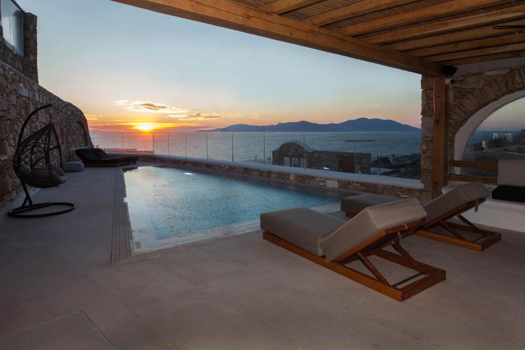 Ultimate Mykonian Villa with Pool Jacuzzi and View