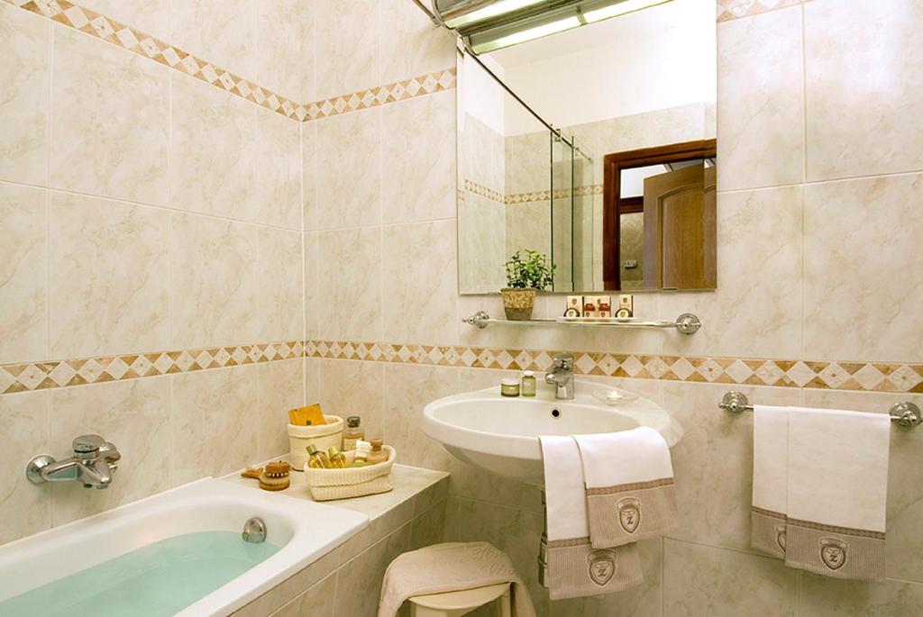 Koupelna v ubytování Hotel Simplon