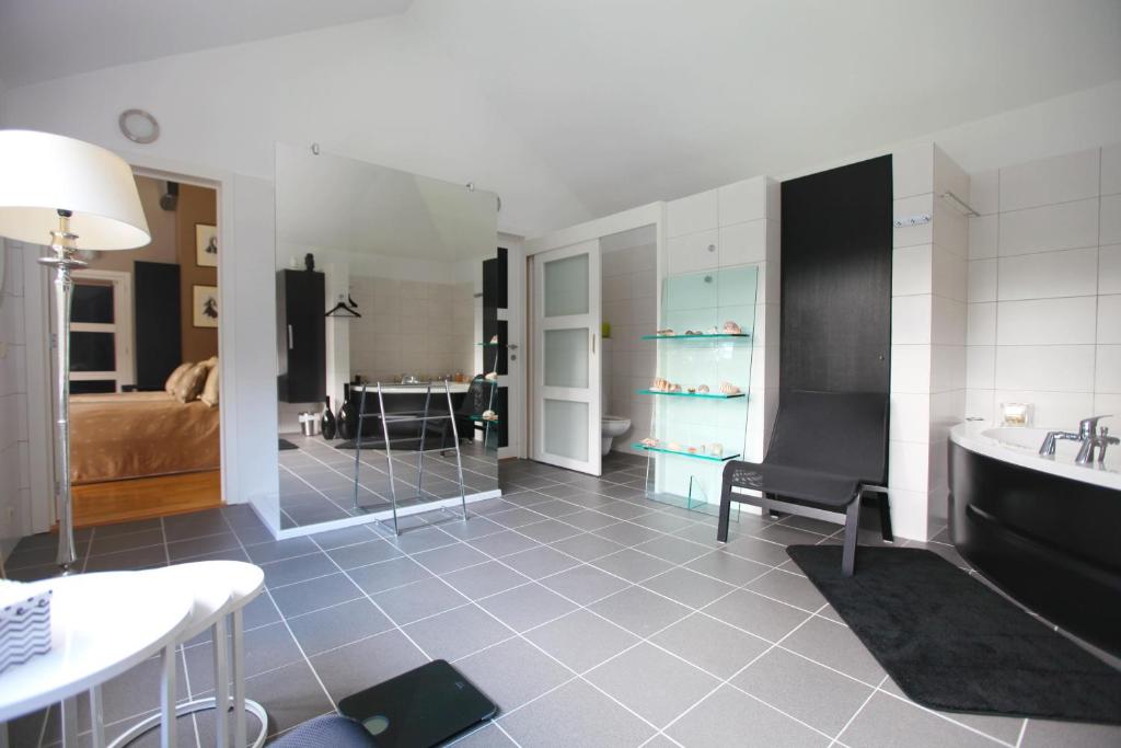 Kuchyň nebo kuchyňský kout v ubytování Villa Tiffany