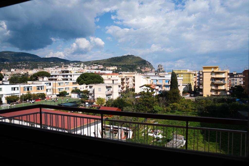 a view of a city from a balcony at Casa Gordon Riviera in Terracina