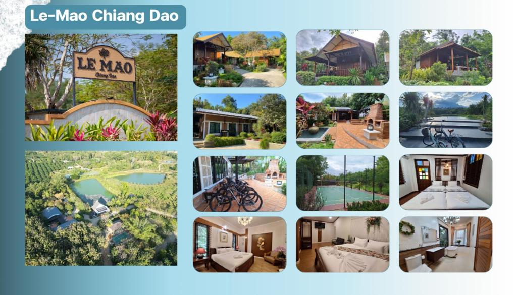 a collage of pictures of a home at Le-Mao Chiang Dao in Chiang Dao