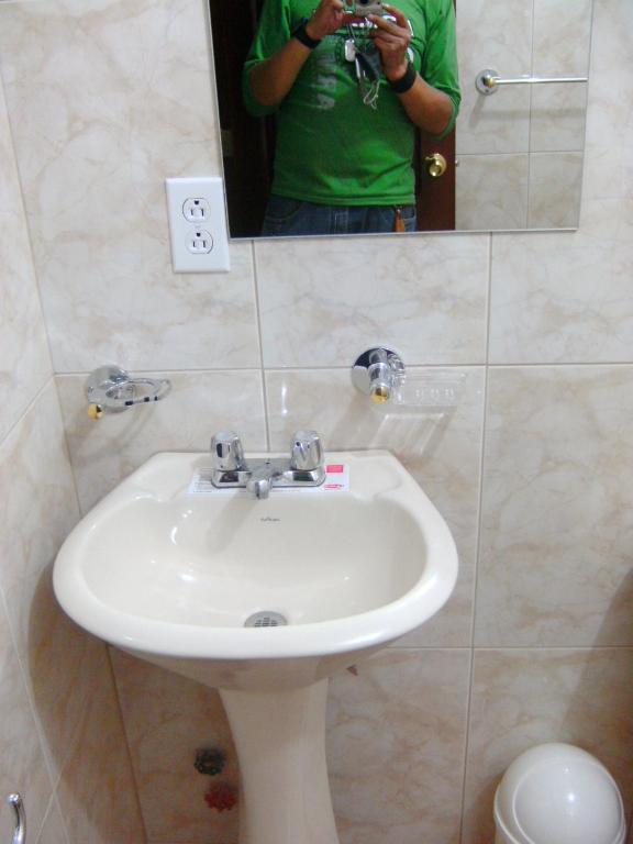 Koupelna v ubytování Hostal Fevilamir