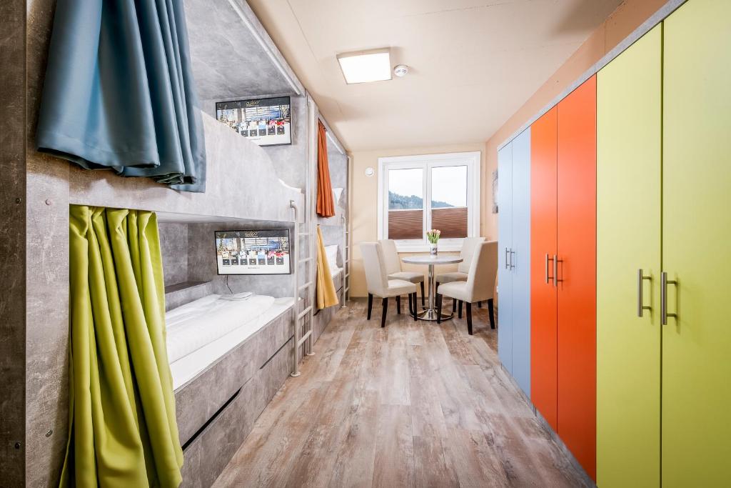 Posteľ alebo postele v izbe v ubytovaní Cubo Sport & Art Hotel