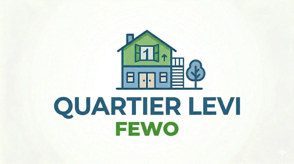 a house with a tree logo template at Quartier Levi in Oberhausen