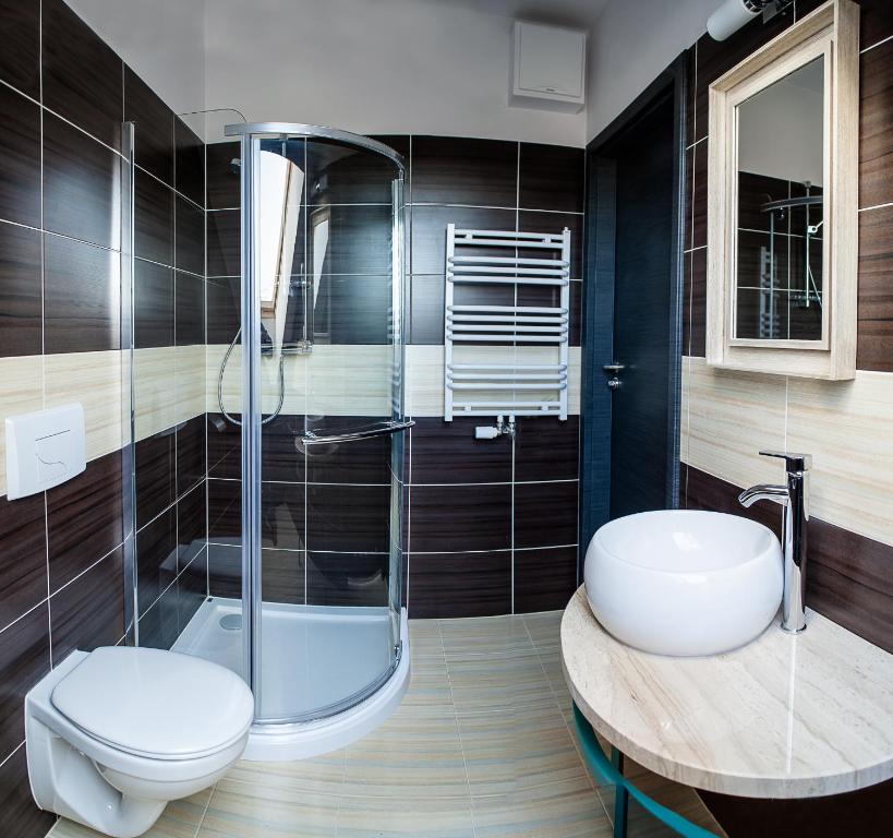 Koupelna v ubytování Hotel Jastarnia