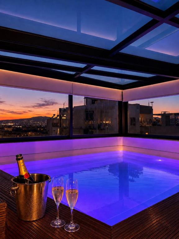 Sunset Pool Duplex Loft in Gazi, Athens
