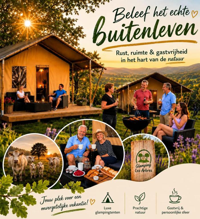 Gallery image of Glamping Les Arbres, Luxe Safaritent met zwembad in Cronat