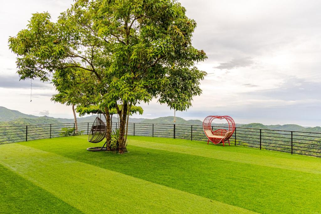 a tree sitting next to a fence next to a tree at Mabini Sky View in Cebu City