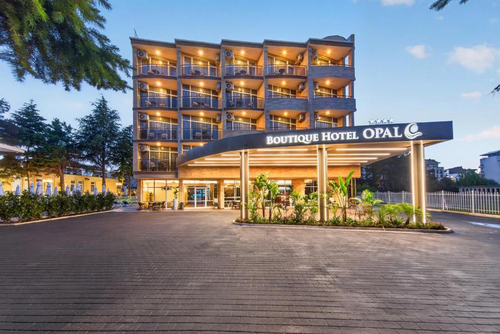 a building with a sign that reads boulevard hotel oahu at Boutique Hotel Opal ULTRA ALL INCLUSIVE in Sunny Beach