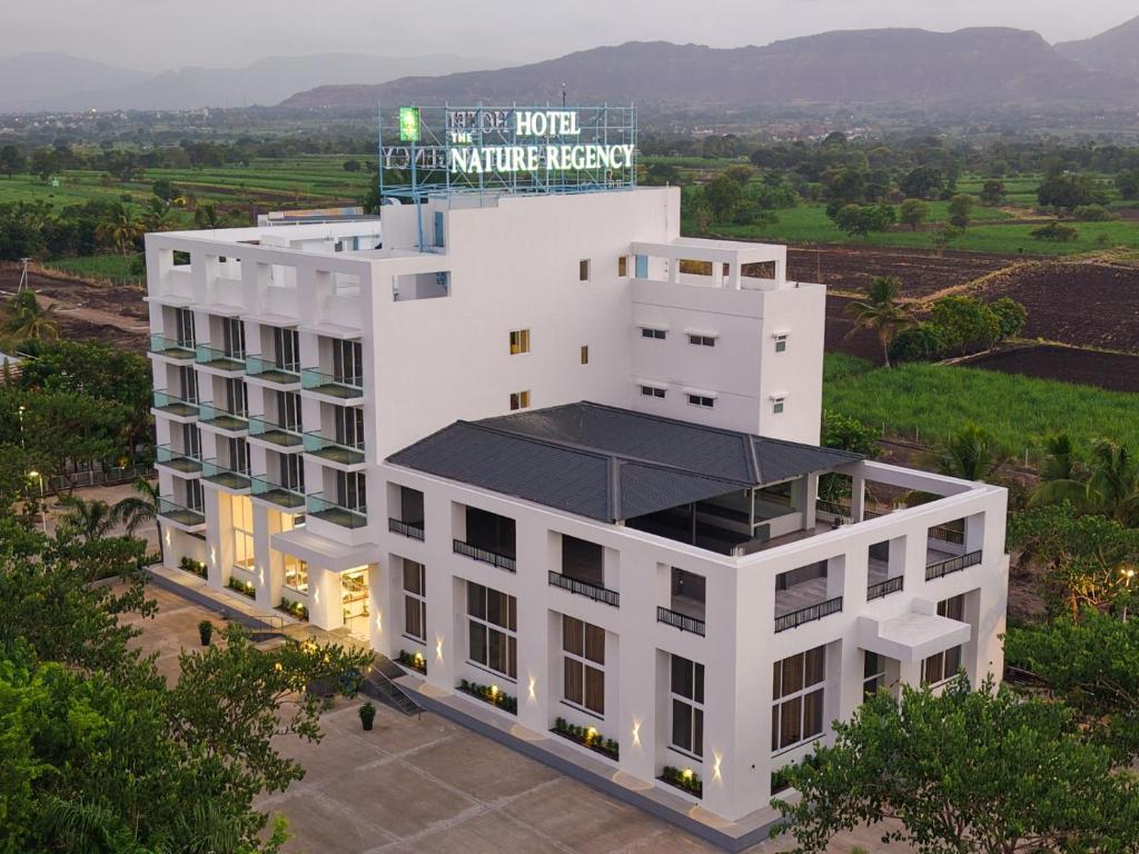 an overhead view of the hotel for mobile therapy building at Hotel The Nature Regency in Satara
