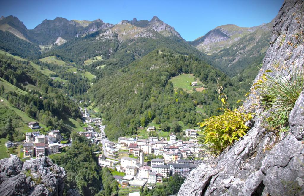 a view of a village in the mountains at ALBERGO DIFFUSO ORNICA NEL CUORE in Ornica