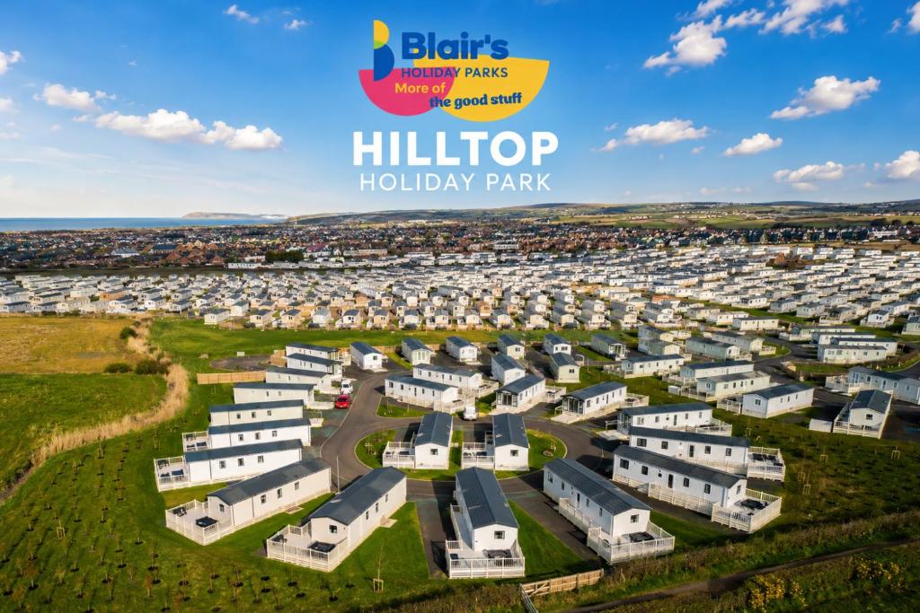 an aerial view of a housing estate at Hilltop Holiday Park in Portrush