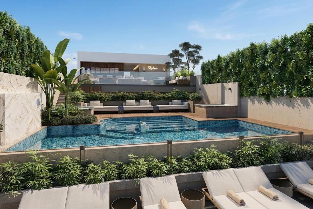 an image of a swimming pool on a building at Classyc Hotel Hang Buom in Hanoi