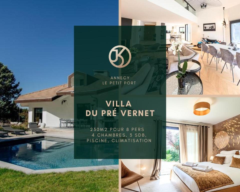 Villa du Pré Vernet - piscine, jardin, climatisation, proche lac