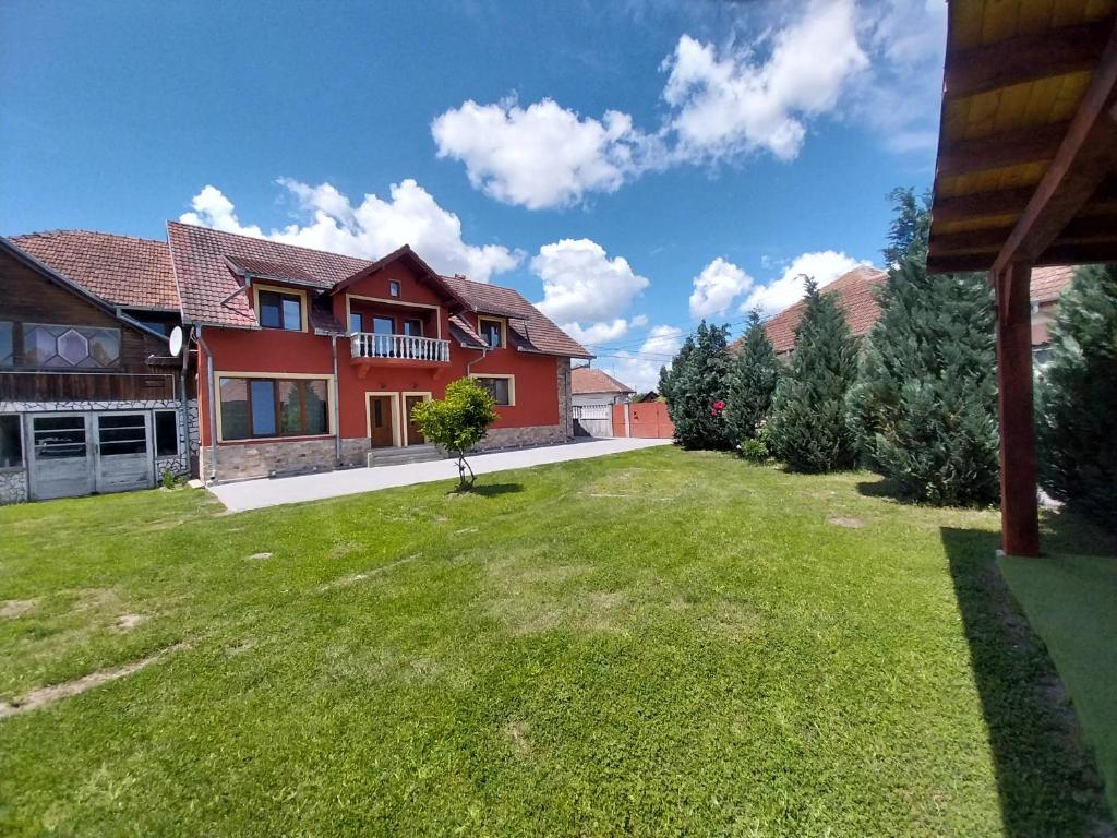 a house with a lawn in the yard at Serena House in Cârțișoara