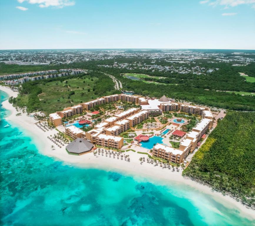 an aerial view of a resort on the beach at Holiday Inn Club Vacations Royal Haciendas All Inclusive in Playa del Carmen