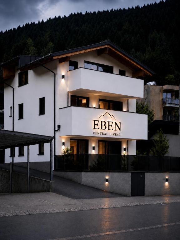 a building with a sign that readsben emergency nursing at Eben Central Living in Eben im Pongau