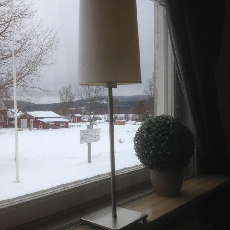Gafsele Lappland Hostel v zimě