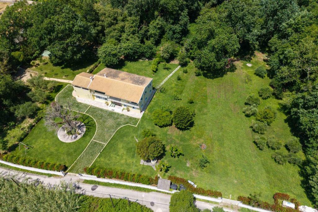 an aerial view of a house with a garden at Yi Garden Corfu in Corfu