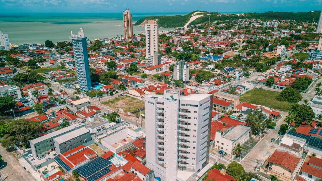 an aerial view of a city with buildings at Bali Mar Hotel in Natal