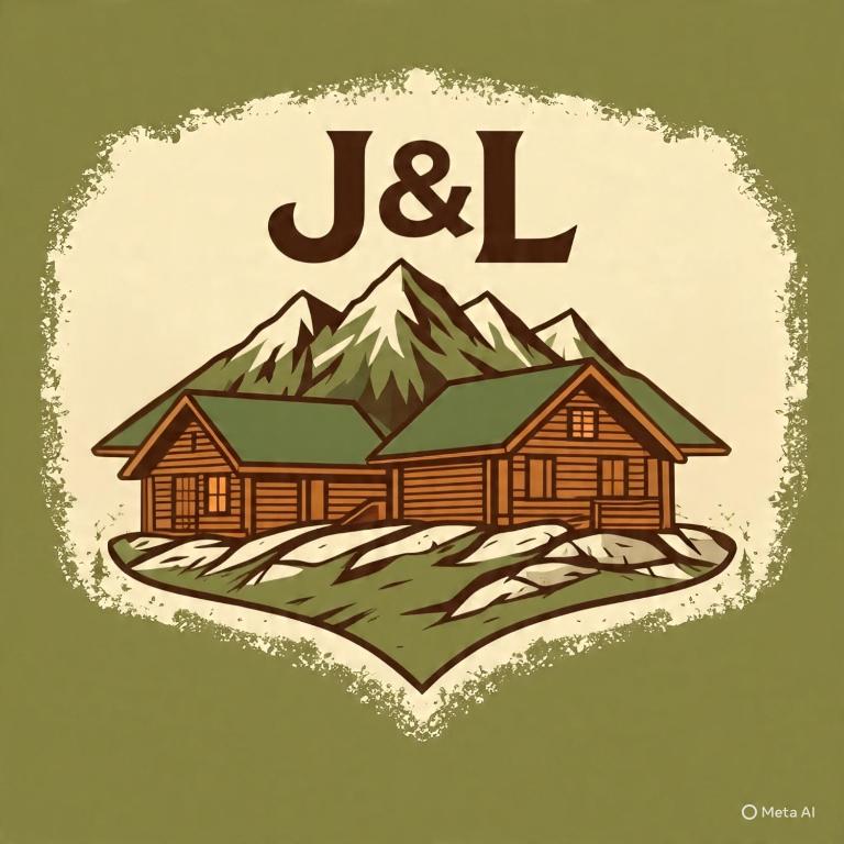 a drawing of a cabin in front of a mountain at Hospedaje J & L 2 in Uspallata