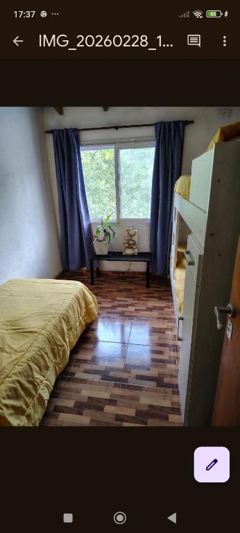 a bedroom with a bed and a window in a room at La Elegida Villars in General Las Heras