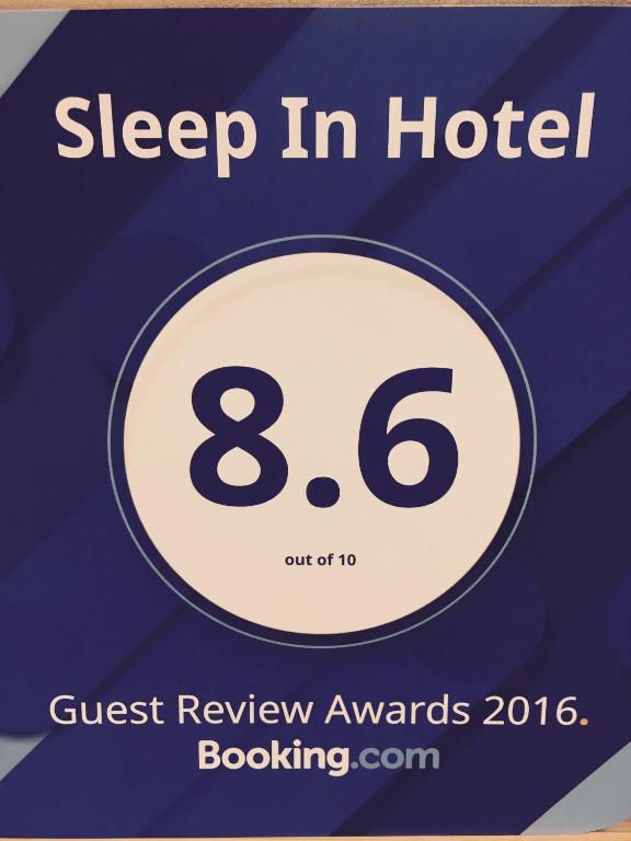 Certifikát, hodnocení, plakát nebo jiný dokument vystavený v ubytování Sleep Inn