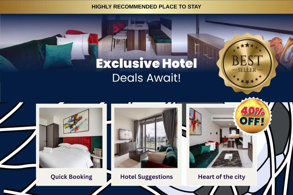 a collage of pictures of a hotel room at Journey Central - Ho Chi Minh City - SOHO RESIDENCE in Ho Chi Minh City