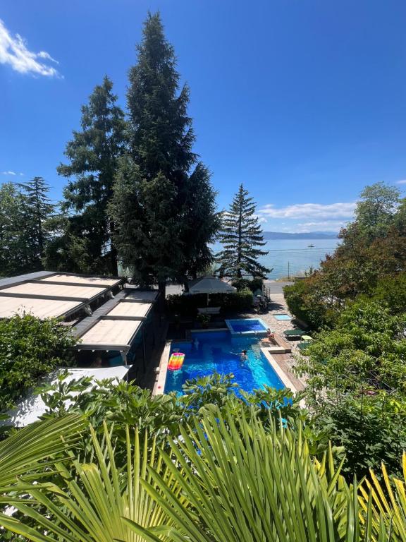 an image of a swimming pool at a resort at Villa Dionis in Ohrid