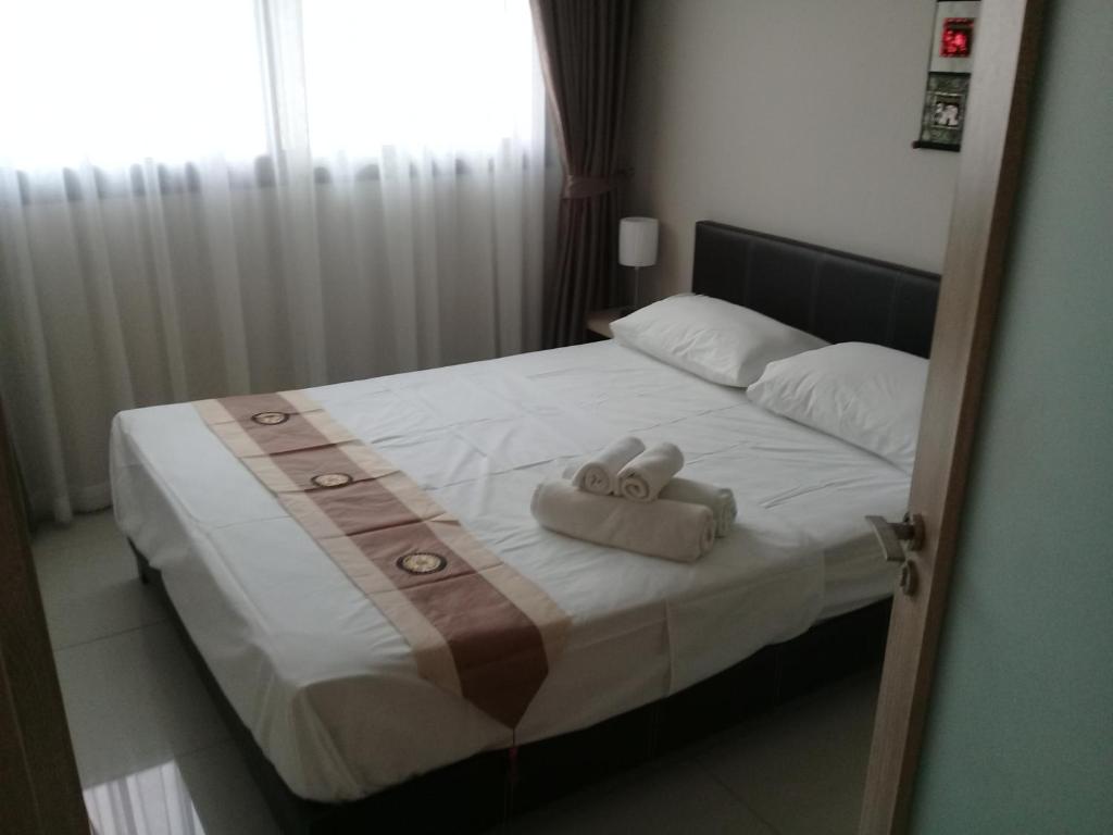 Postel nebo postele na pokoji v ubytování Water Park Unit