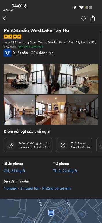 a screenshot of a websites try hdo webpage at Penstudio Tây Hồ - Queen Room in Hanoi