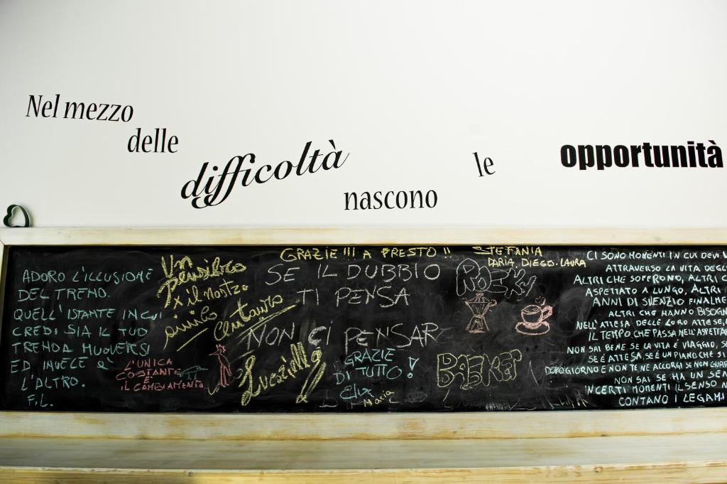 ローマにあるGuest Art Romaの黒板