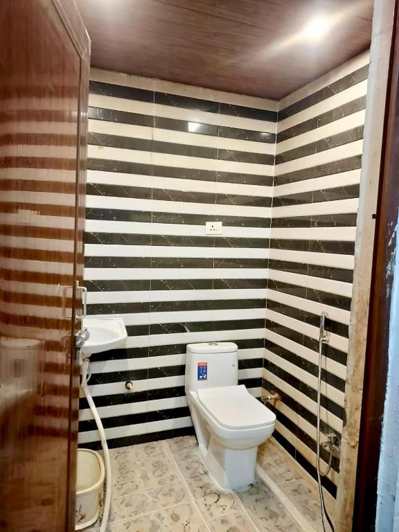 a bathroom with a toilet and a sink at vista home stay in Lucknow