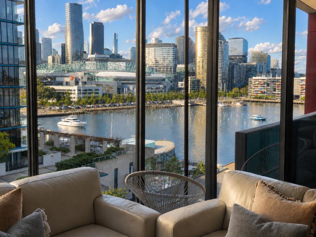 Harbour Escape Apartments Docklands - Deluxe Appartement Met 2 Slaapkamers En 2 Badkamers Met Uitzicht