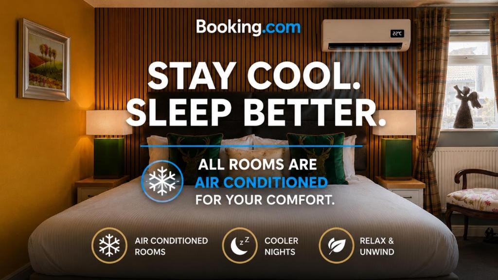 a poster for a bed in a hotel room at Village Limits Bed and Breakfast Rooms in Woodhall Spa