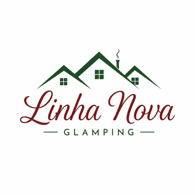 a logo for a real estate agency with houses at Linha Nova Glamping in Gramado