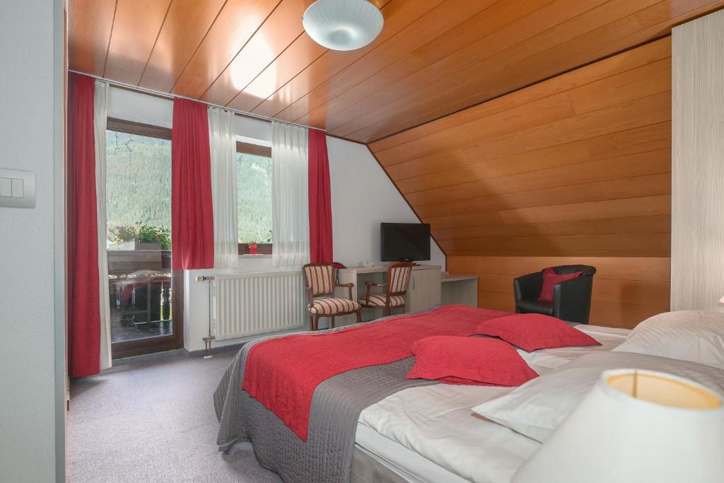 TV a/nebo společenská místnost v ubytování Garni Hotel Miklič