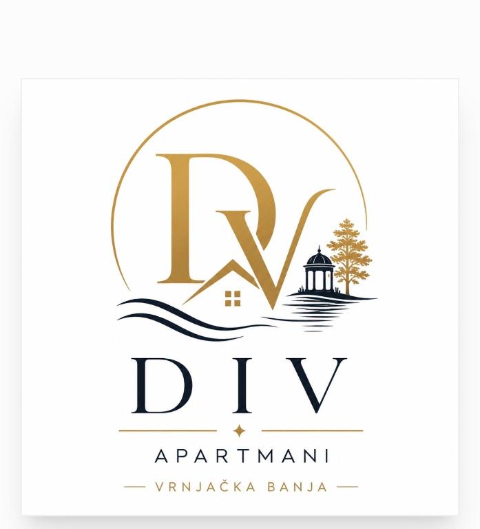 a letter logo with a house and a gazebo at DIV Apartman in Vrnjci
