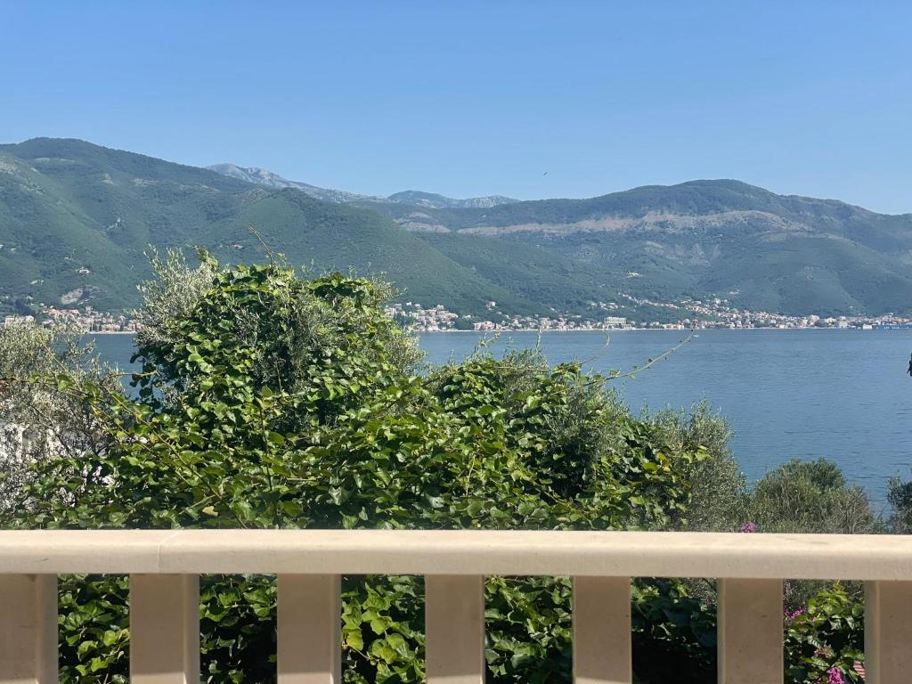 a view of a body of water from a balcony at Pier Apartments in Krašići
