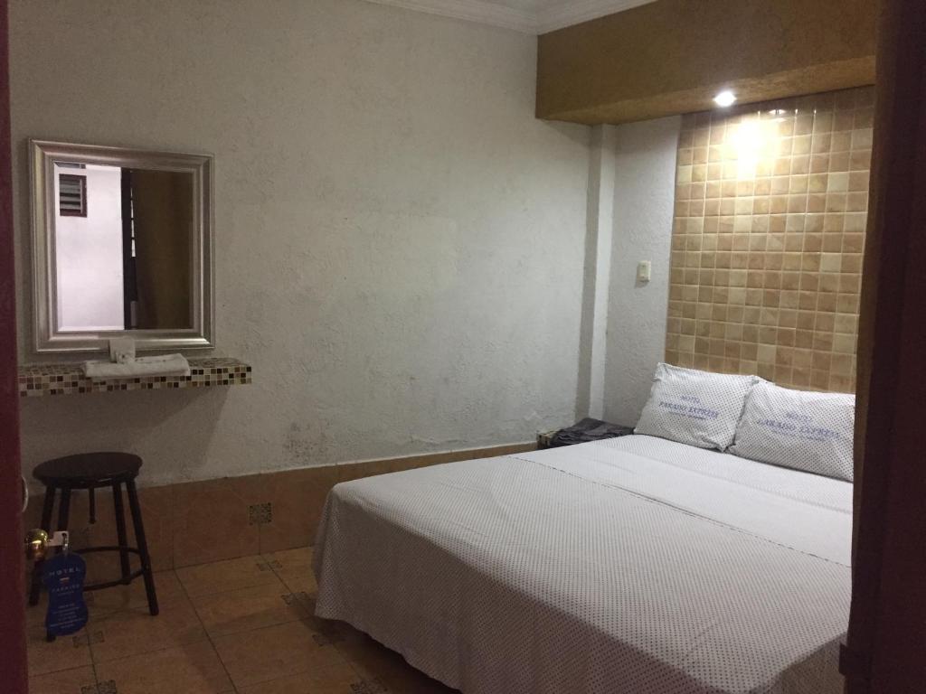 Postel nebo postele na pokoji v ubytování Hotel Paraiso Express