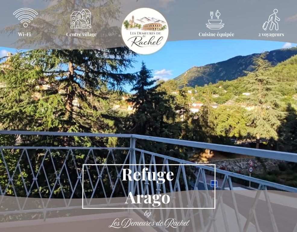 a view from a bridge over a mountain at Refuge Arago by Les Demeures de Rachel in Vernet-les-Bains