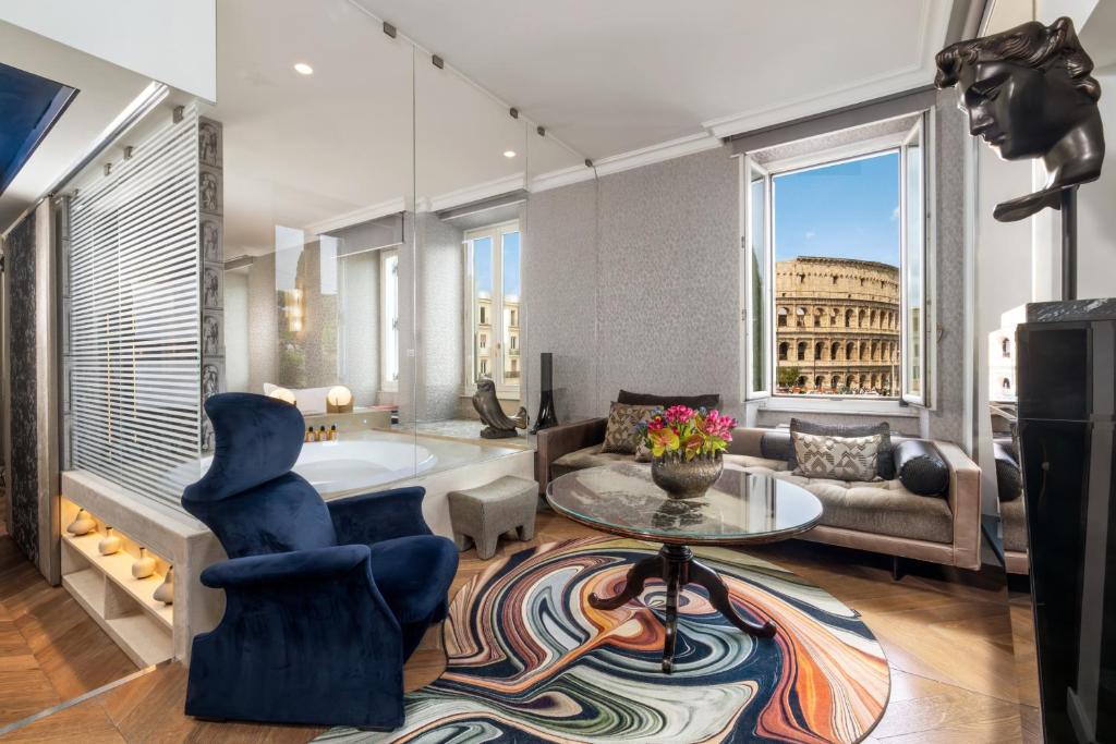 Зона вітальні в Hotel Palazzo Manfredi – Small Luxury Hotels of the World