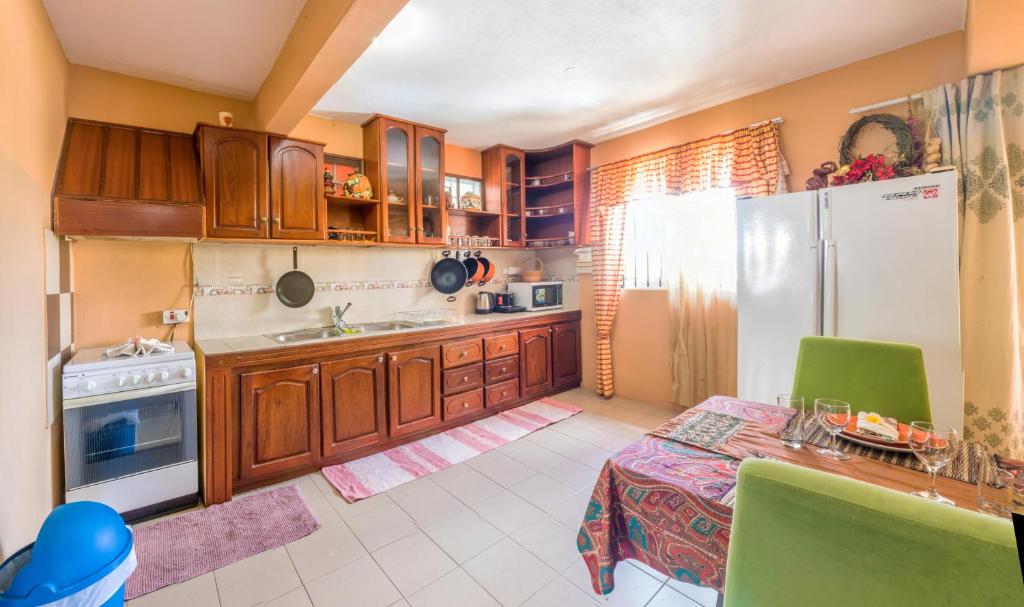 Kuchyň nebo kuchyňský kout v ubytování Sunset Villa