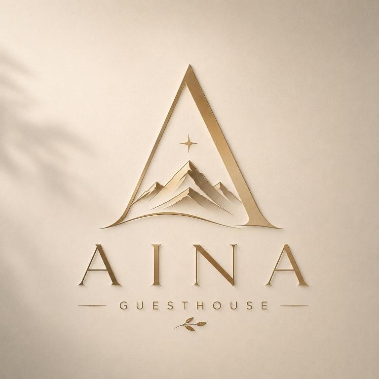 a mountain and star logo template at Aina guesthouse in Kyzyloy